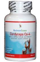 Cordyceps Mushroom Extract / CS-4 - 400 mg, 90 vegetarian capsules (Mushroom Science)
