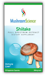 Shiitake Mushroom Extract - 300 mg, 90 vegetarian capsules (Mushroom Science)