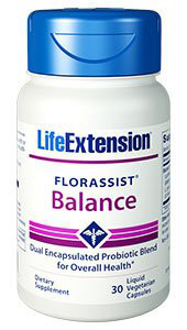 FlorAssist Balance - 15 Billion CFU, 30 liquid vegetarian capsules (Life Extension)