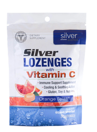 Silver Lozenges with Vitamin C - Orange Splash, 21 lozenges (Silver Biotics)