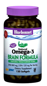 Natural Omega-3 Brain Formula, 60 softgels (Bluebonnet)