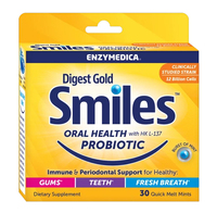 Digest Gold Smiles&#153; Probiotic Mints, 30 quick melt mints (Enzymedica)