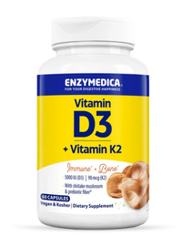 Vitamin D3 + K2, 60 capsules (Enzymedica)     