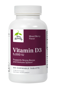 Vitamin D3 - 5,000 IU/125 mcg, 90 Chewable Tablets (Terry Naturally)