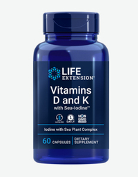 Vitamins D and K with Sea-Iodine&#153;, 60 capsules (Life Extension)