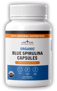 Organic Blue Spirulina Extract - 500 mg, 60 capsules (Lonestar Botanicals)