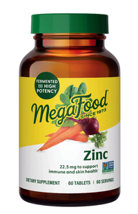 Zinc - 22.5 mg, 60 tablets (Mega Food)