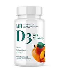 Vitamin D3 5000 IU w/Vitamin K2, 90 chewable vegetarian tablets (Michael's Naturopathic)