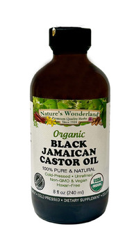 Jamaican Black Castor Oil, Organic, 8 fl oz (Nature's Wonderland)