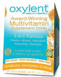 Multivitamin Supplement Drink - Sparkling Mandarin, 30-0.22 oz packets (Oxylent)