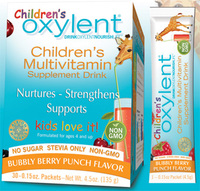 Childrens Mulitvitamin Supplement Drink- Bubble Berry Punch, 30-0.22 oz packets (Oxylent)