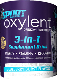 Sport Oxlent 3-In-1 Supplement Drink- Blueberry Burst 30 Servings