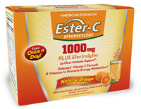 Ester-C&reg; 1000 mg Effervescent Powder- Orange, 21 packets (American Health)