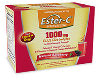 Ester-C&reg; 1000 mg Effervescent Powder - Raspberry, 21 packets (American Health)