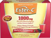 Ester-C&reg; 1000 mg Effervescent Powder- Raspberry, 21 packets (American Health)