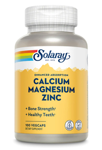 Calcium Magnesium Zinc, 100 VegCaps (Solaray)