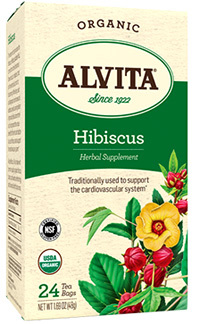 Hibiscus Tea Bags - Organic 24 tea bags (Alvita)