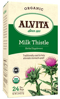 Milk Thistle Seed Tea Bags - Organic, 24 tea bags (Alvita)