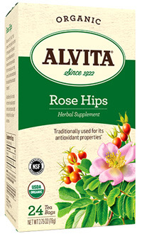 Rose Hips Tea Bags - Organic, 24 tea bags (Alvita)