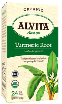 Turmeric Tea Bags - Organic 24 bags (Alvita)