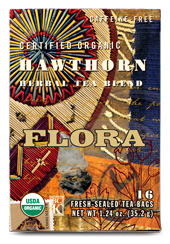 Hawthorn Tea Blend - Organic, 16 tea bags (Flora)