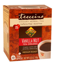 Chicory Herbal Tea - Vanilla Nut, 10 tea bags (Teeccino)