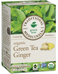 Green Tea Ginger - Organic 16 tea bags (Traditional Medicinals)
