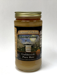 Clover Honey, Raw, 1 Lb / 16 oz (Fruitwood Orchards)