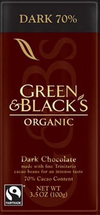 Green &amp; Black's Organic Dark Chocolate 70&#37;, 3.5 oz / 100g