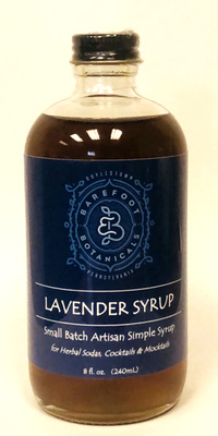 Lavender Simple Syrup, 8 fl oz / 240 mL (Barefoot Botanicals)