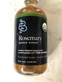 Rosemary Simple Syrup, 8 fl oz / 240 mL (Barefoot Botanicals)