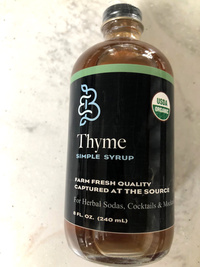 Thyme Simple Syrup, 8 fl oz / 240 mL (Barefoot Botanicals)