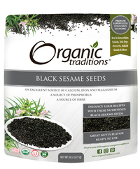 Black Sesame Seeds, Organic 8 oz (Organic Traditions)