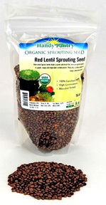 Organic Sprouting Seed - Red Lentil, 16 oz (Handy Pantry)