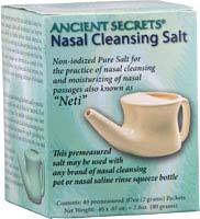 Ancient Secrets&reg; Neti Nasal Cleansing Salt Packets, 40 premeasured packets/.07 oz each