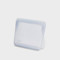 Stasher Stand-Up Reusable Mini Bag - Clear, 7.5 x 5.75 x 2.5 inches 