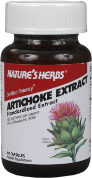 Artichoke Extract - 100 mg, 60 capsules (Nature's Herbs)