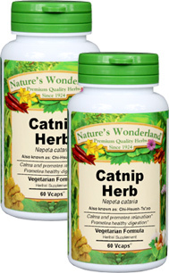 Catnip Herb Capsules - 450 mg, 60 Veg Caps&#153; each (Nepeta cataria)