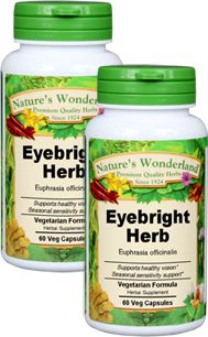 Eyebright Herb Capsules - 475 mg, 60 Veg Capsules each (Euphrasia officinalis)