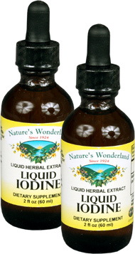 Liquid Iodine (Potassium Iodide) - 150 mcg, 2 fl oz / 60 ml each (Nature's Wonderland)