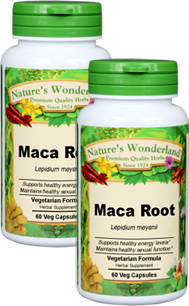 Maca Root, Mixed, Capsules, Organic - 675 mg, 60 Veg Capsules each (Lepidium meyenii)