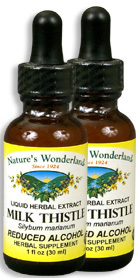 Milk Thistle Seed Extract, Reduced Alcohol, 1 fl oz / 30 ml each (Nature's Wonderland)