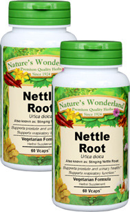 Nettle Root Capsules - 475 mg, 60 Veg Capsules each (Urtica dioica)
