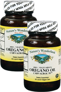 Oregano Oil Capsules - 510 mg, 60 liquid veggie caps each (Nature's Wonderland)