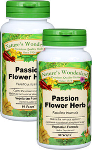 Passionflower Capsules - 475 mg, 60 Veg Capsules each (Passiflora incarnata)