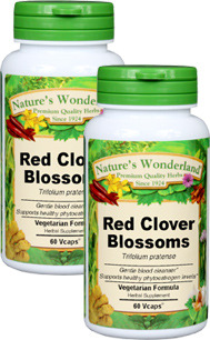 Red Clover Blossoms Capsules - 450 mg, 60 Veg Caps each (Trifolium pratense)