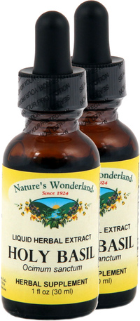 Holy Basil Liquid Extract - Organic, 1 fl oz each (Nature's Wonderland)