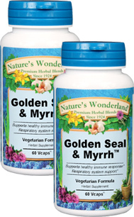 Golden Seal and Myrrh - 800 mg, 60 Veg Capsules each (Nature's Wonderland)