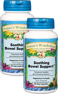 Soothing Bowel Support&#153; - 550 mg, 60 Veg Capsules each (Nature's Wonderland)