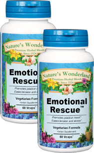 Emotional Rescue&#153; - 575 mg, 60  Veg Capsules each (Nature's Wonderland)